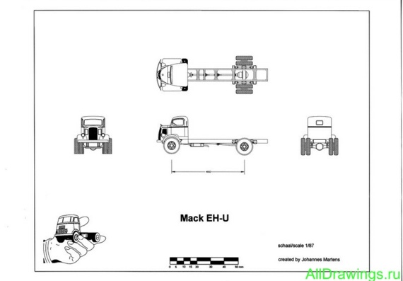 Mack EH-U чертежи (рисунки) грузовика